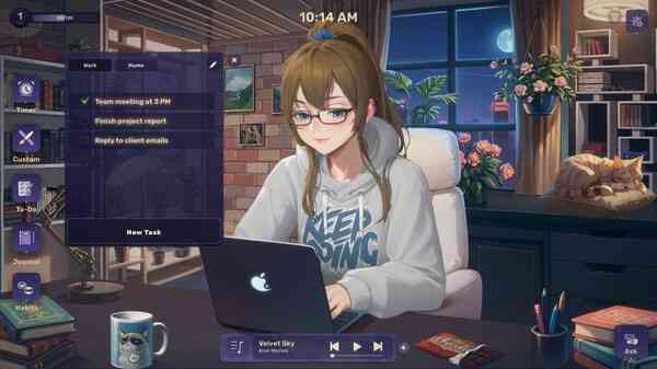 《Lo-Fi Girl: AI Assistant》官方版》游戏免费下载|休闲益智·挂机游戏·可爱·彩色·休闲  第4张